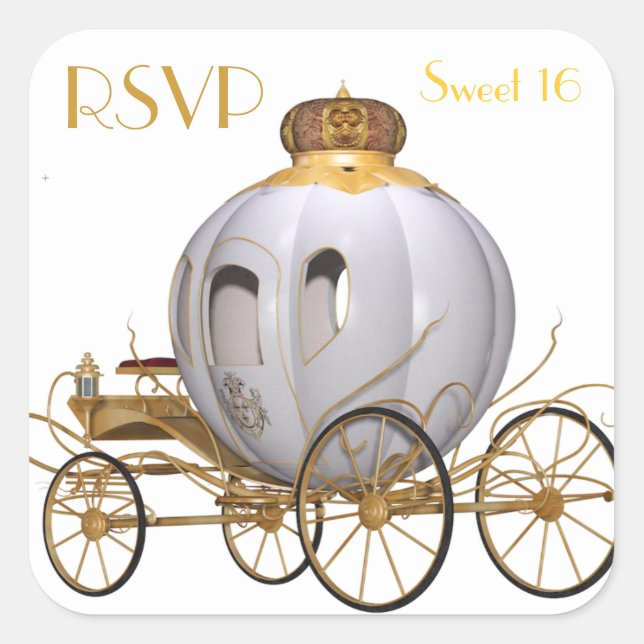 RSVP Sweet 16 Square Sticker (Front)