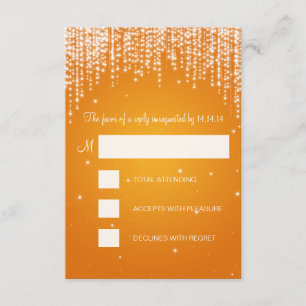 RSVP Sweet sixteen Fête Nuit Éblouissant Orange