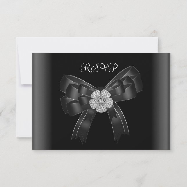 RSVP Toutes les Occasions Diamond Jewel Black Bow (Devant)