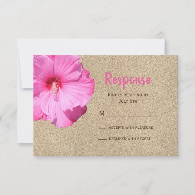 RSVP tropical (sable de plage et rose) (Devant)