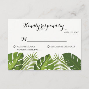 RSVP Tropical Wedding card template