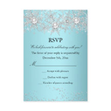 RSVP Turquoise bleu cristal Pearl Snowflake hiver