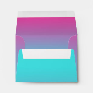 RSVP Turquoise to Pink Ombre with Star Envelope