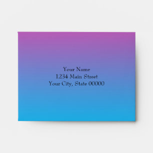 RSVP Turquoise to Pink Ombre with Star Envelopes