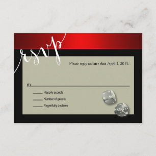 RSVP Vegas Casino Chip   rouge argent noir
