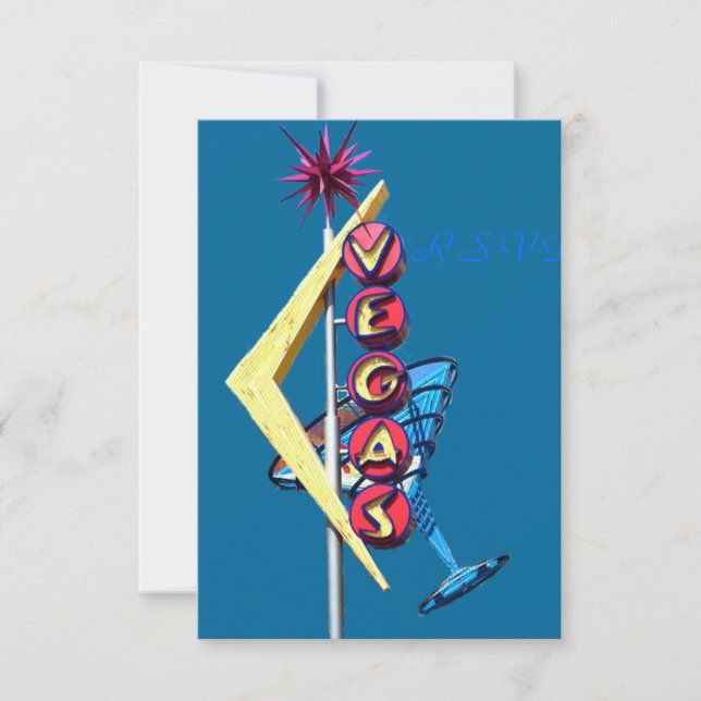 RSVP Vintage Neon Las Vegas Card (Front)