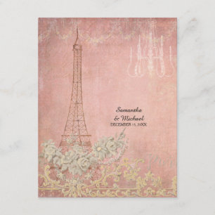 RSVP Vintage Paris Parisian Stylish Wedding Card