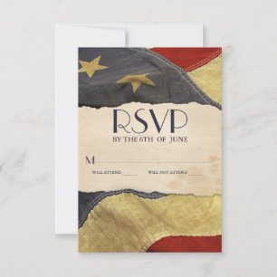 RSVP Vintage USA Drapeau Patriotique Mariage milit