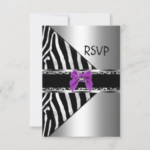 RSVP violet argenté noir zèbre léopard