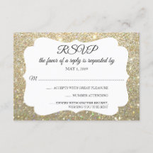 RSVP Votre Parties scintillant Jour Fab Gold