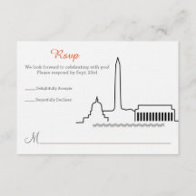 RSVP Washington DC Skyline Wedding