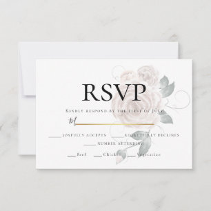RSVP Watercolor Dusty Rose Pink Meal Choice