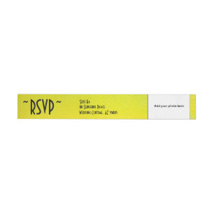 RSVP Watercolor Personal Photo Return Address Wrap Around Label