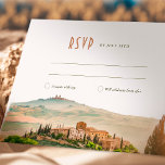 RSVP Wedding Insert Tuscany Italy Destination Invitation<br><div class="desc">Introducing the Tuscany Italy RSVP Card, beautifully painted in watercolors! This stunning card features a typical Tuscany landscape with rolling hills, cypress trees, and a charming villa. This RSVP card is perfect for gathering your guests' responses to your wedding invitation. The high-quality printing ensures that your cards will look great...</div>