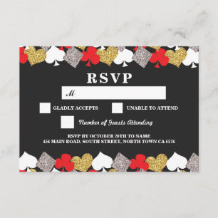 RSVP Wedding Las Vegas Casino Respond Cards