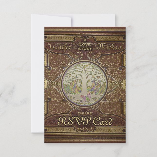 RSVP - Wedding Love Story Romantic Card (Front)