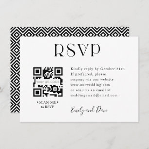 RSVP Wedding QR CODE Enclosure Card