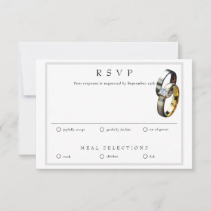 RSVP Wedding Rings RSVP and Meal Response Card