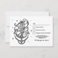 RSVP Wedding Tattoo Traditional Rock Anchor