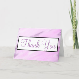 RSVP Wedding Violet Purple Watercolor Monogram Thank You Card