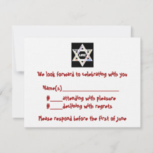 RSVP white Linen March 25 Card