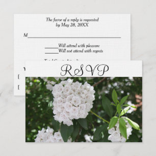 RSVP White Wedding Mountain Laurel