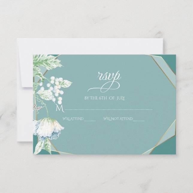 RSVP | Wildflowers and Berries Geometric Card (Front)