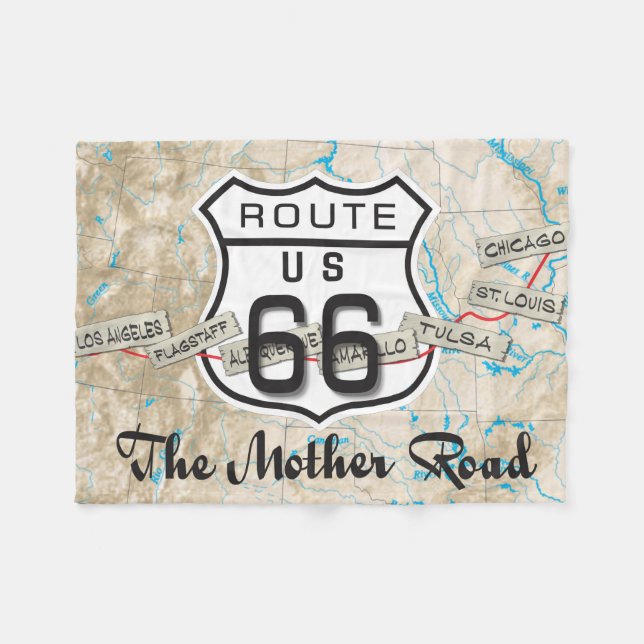 Rt 66 mother road blanket (Front (Horizontal))