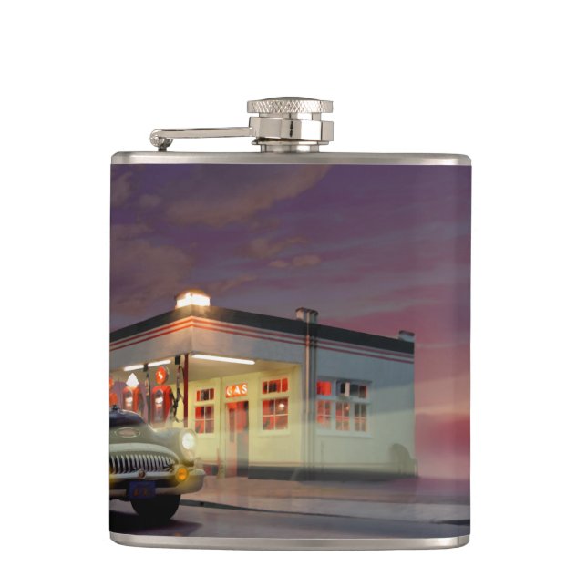Rt 66 pit stop hip flask (Front)
