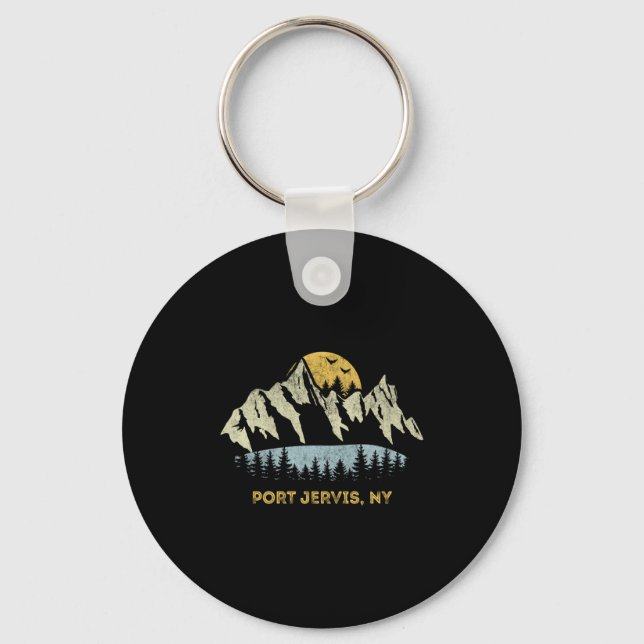 Rt Jervis New York Mountain Sunset Sunrise Ny _1  Keychain (Front)