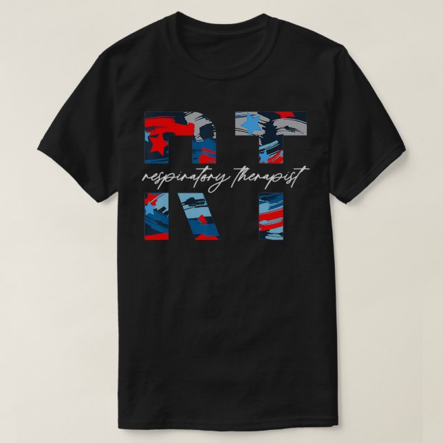 RT Patriotic 4th Of July USA Flag Independence Day T-Shirt (Design Front)