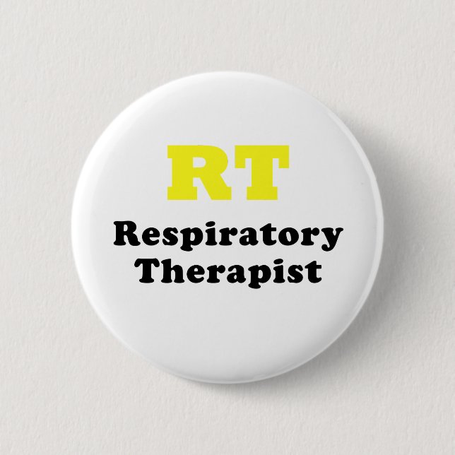 RT Respiratory Therapist 2 Inch Round Button (Front)