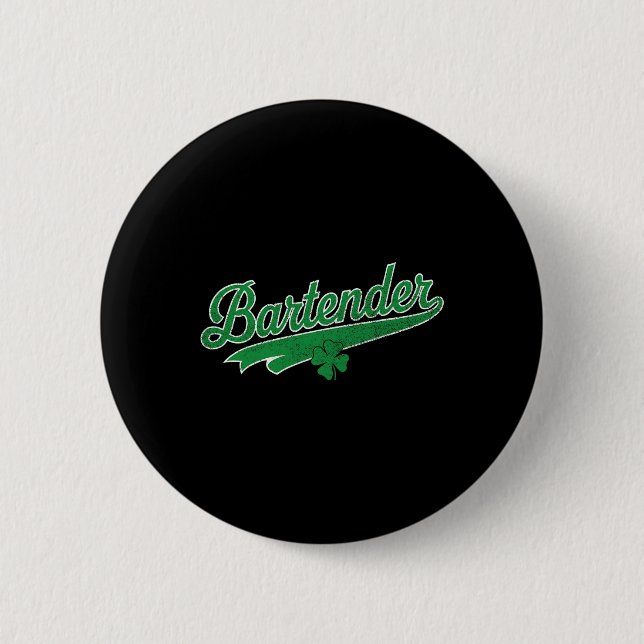 Rtending Rtender Beer Shamrock Irish St. Patrick’s 2 Inch Round Button (Front)