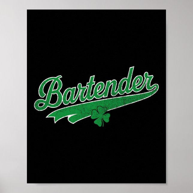 Rtending Rtender Beer Shamrock Irish St. Patrick’s Poster (Front)