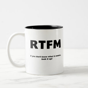 RTFM Two-Tone COFFEE MUG