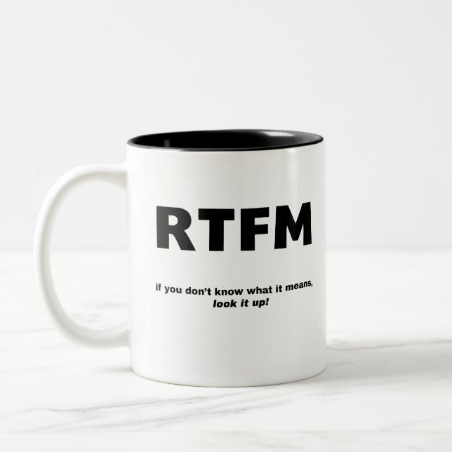 RTFM Two-Tone COFFEE MUG (Left)