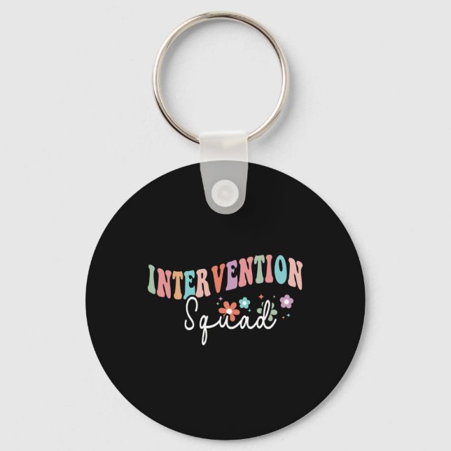 Rti Team Squad Intervention Teacher Ck To School T Keychain (Front)