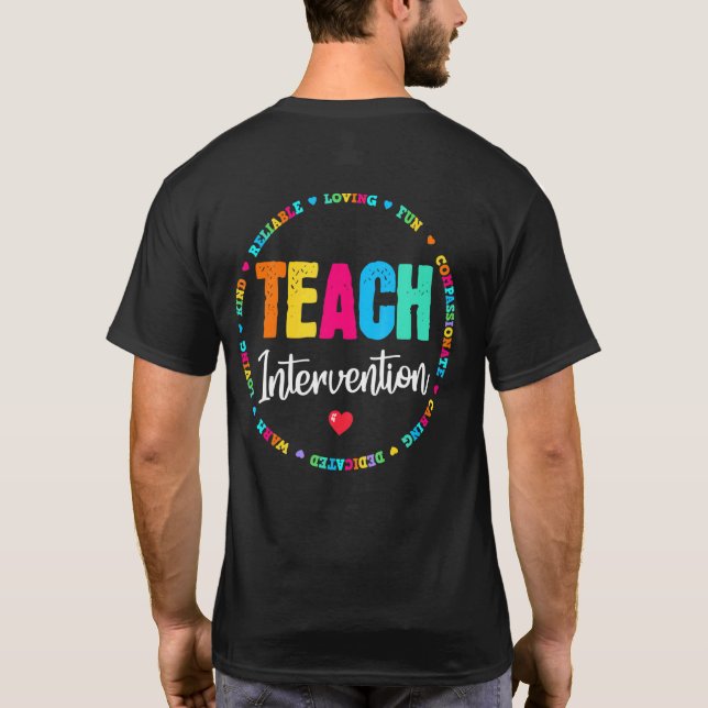 Rti Team T Response Reading Intervention Teacher S T-Shirt (Back)