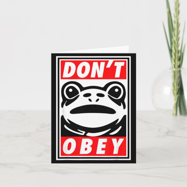 Rtland Frog Don't Obey  Card (Front)