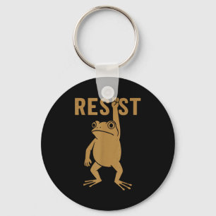 Rtland Frog Funny City Art - Rtland Frog Protest Keychain