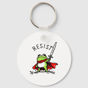 Rtland Frog Protest Resist Funny Frogs Activist Keychain