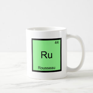 Ru - Rousseau Funny Element Chemistry Symbol Tee Coffee Mug