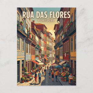 Rua das Flores Portugal Postcard