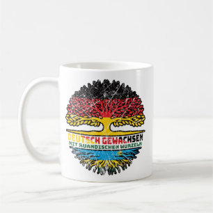 Ruanda Ruandisch Deutsch Deutschland Baum Wurzel Coffee Mug