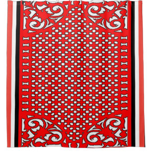 Rub-a-Dub-Dub Vibrant Floral Shower Curtain