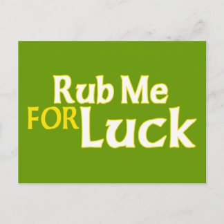 Rub Me for Luck Postcard