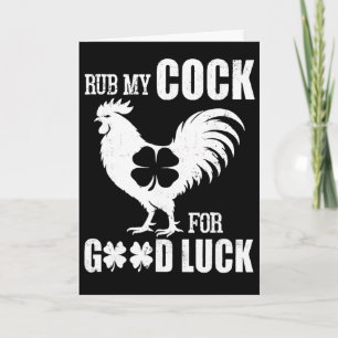 Rub My For Good Luck Funny St Patrick's Day Rooste Card