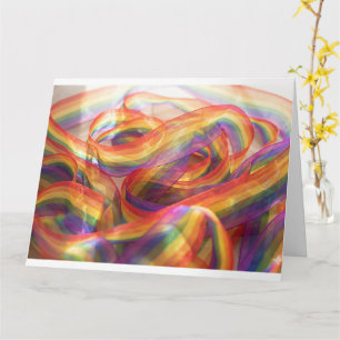 Ruban arc-en-ciel en cascade transparent. carte