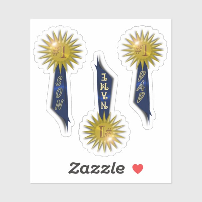 Ruban bleu #1 Étiquette père #1 Son (Feuille)