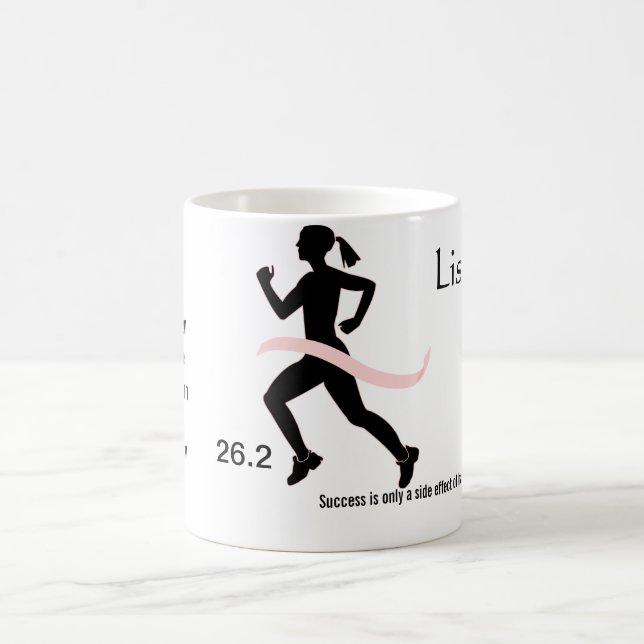 Ruban de rose de tasse du marathon des femmes (Centre)